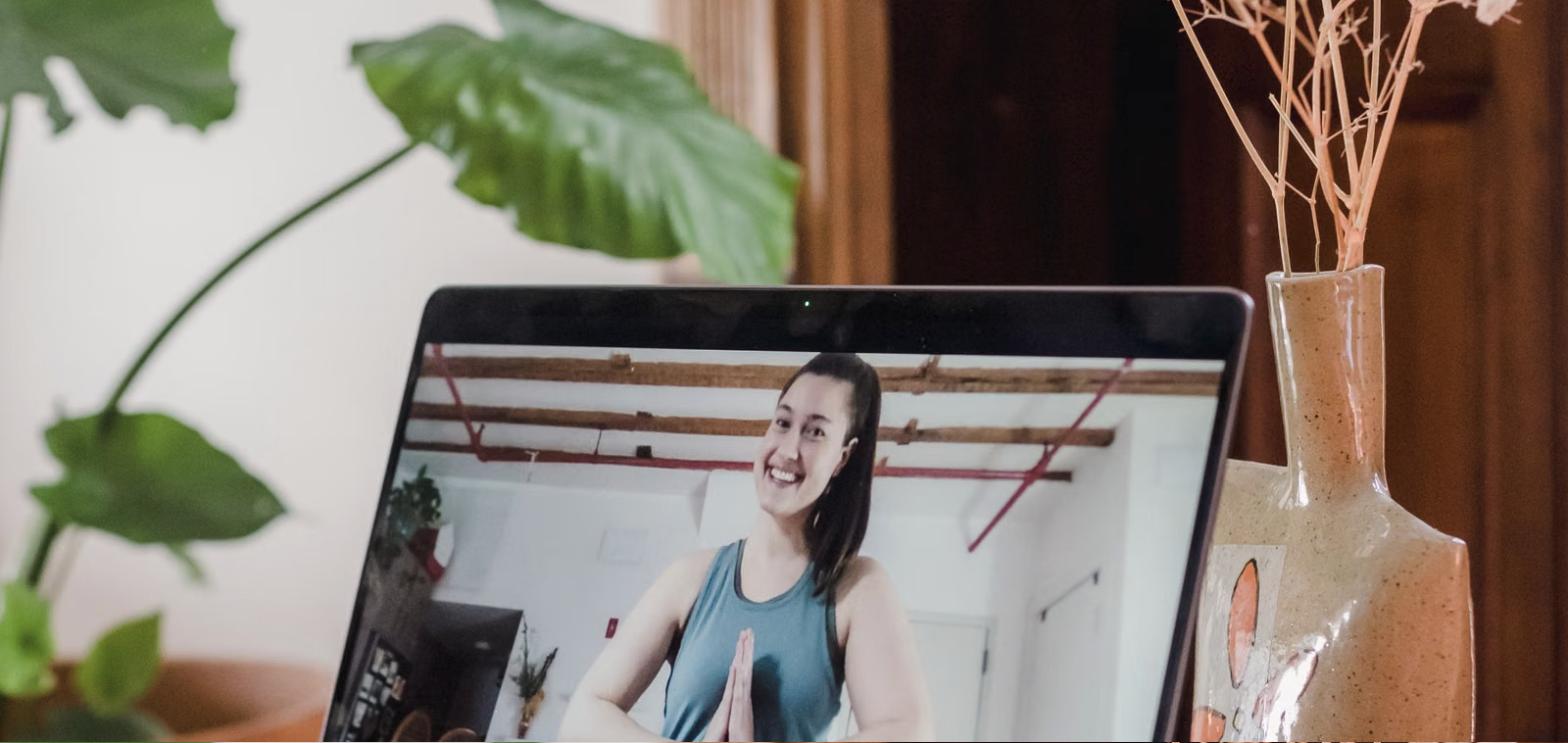 Meeting a wellness practitioner over a video call