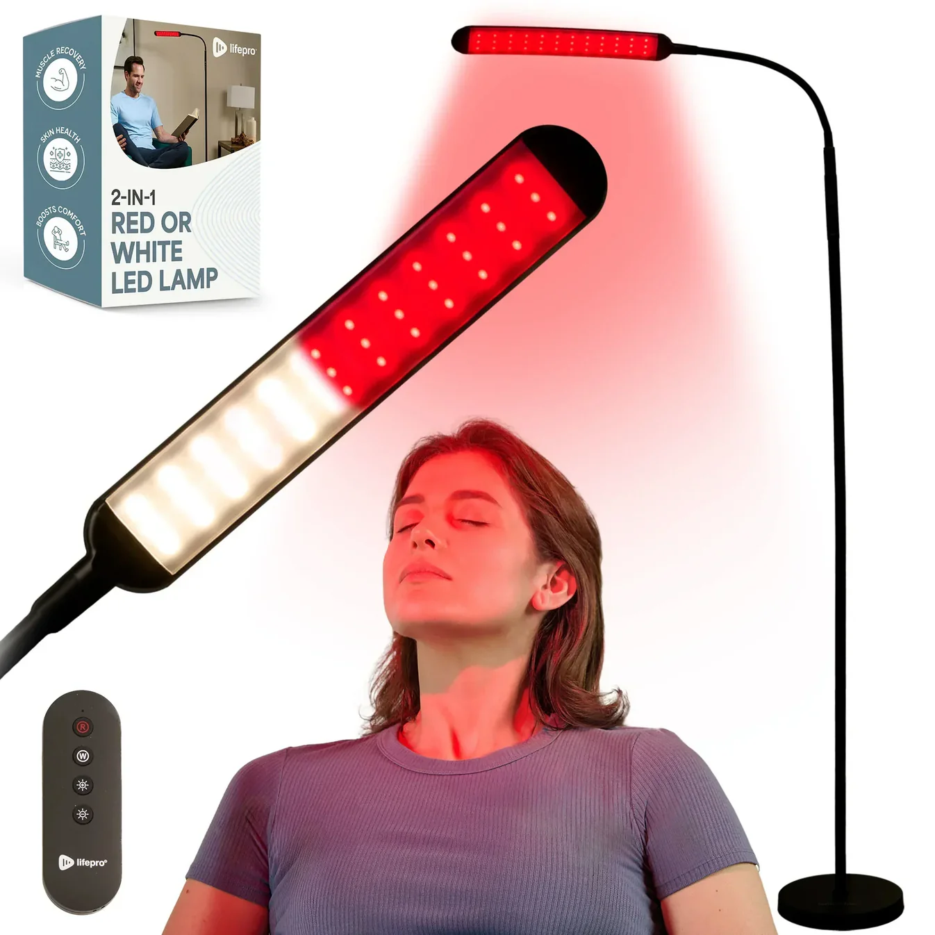 LumaGlow Red Light & Wellness Floor Lamp